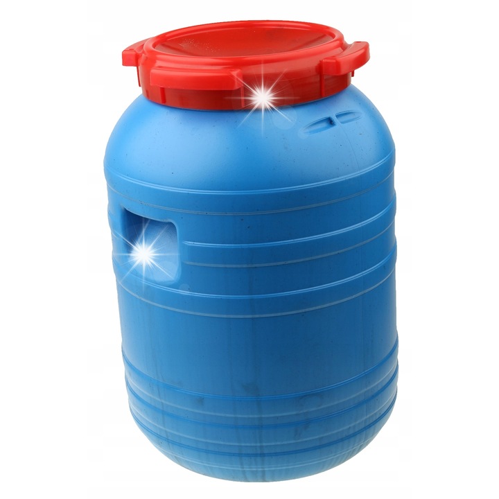Műanyag hordó 30L, STERK PLAST, légmentesen záródó fedél, 50x32cm, vízhez