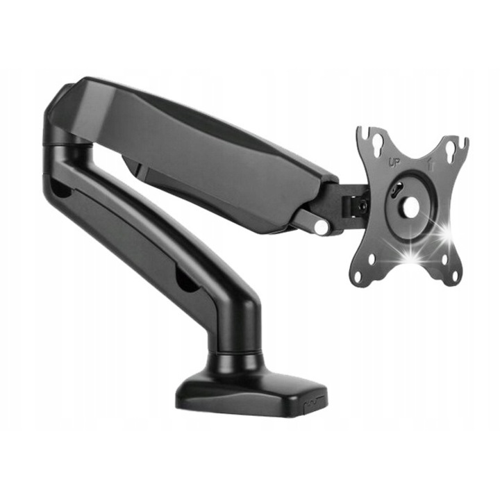 Cabletech LCD/LED monitor asztali tartó 13-27", fekete, állítható, kábelrendező