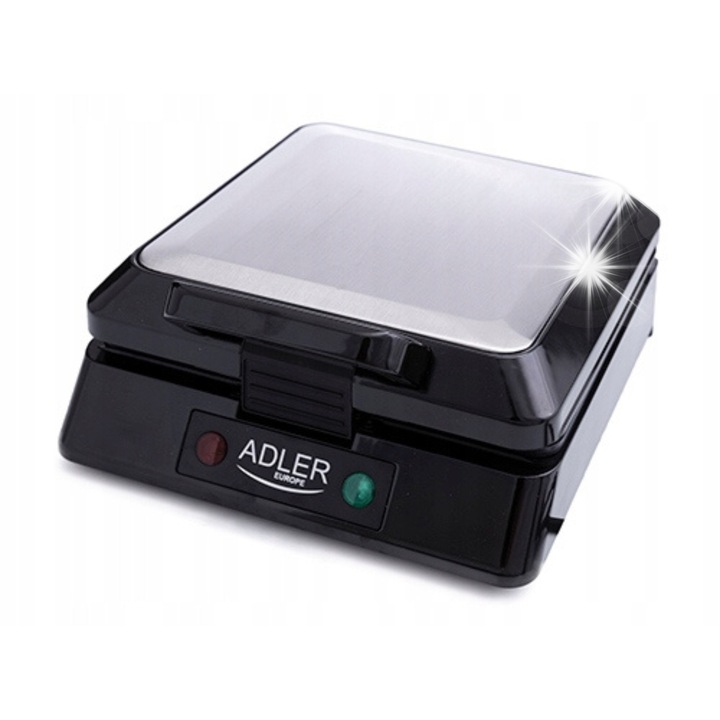 Gofroniera Adler AD 3036, 1500W, inox/negru, 4 gofre