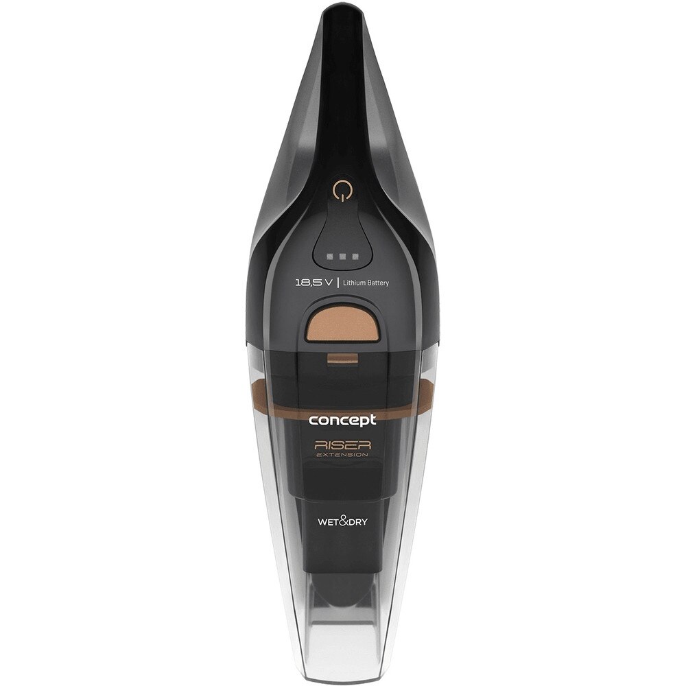 Aspirator manual Concept VP4353, 110W, negru, cu accesorii pentru curatare umeda si uscata, tub extensibil, 420x125x110mm
