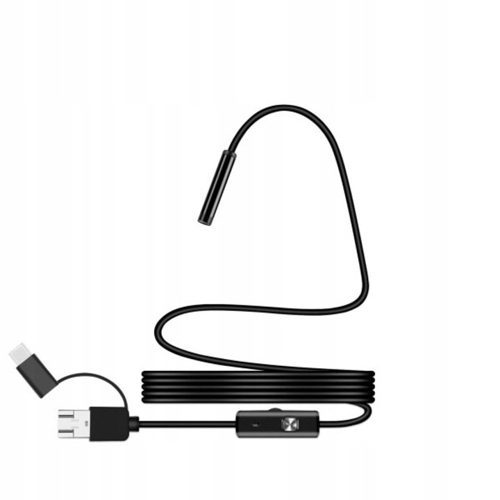 Камера за инспекция Rebel Tools RB-1140, резолюция 640 x 480p, диаметър на камерата 7 мм, IP67, 6 LED, кабел 2 м, черен