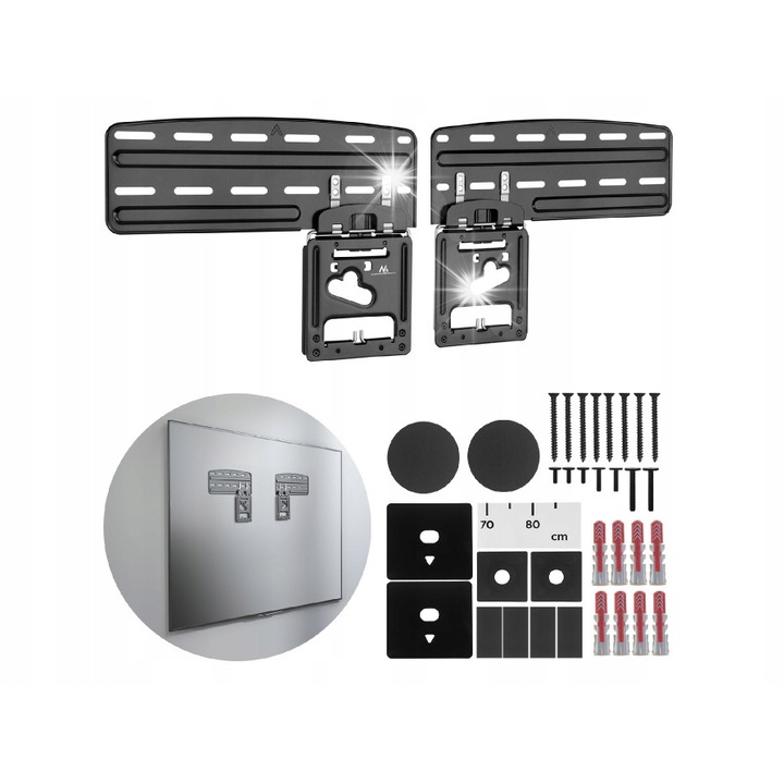 Стойка за телевизор Maclean MC-806 N, 43"-85", макс. 60кг, черна, разстояние 7,5мм