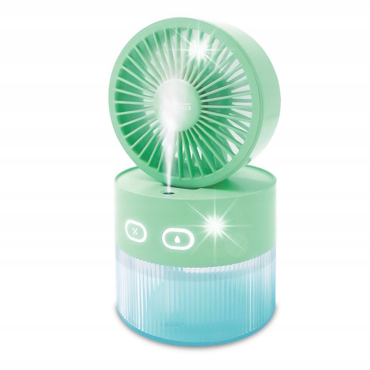 Media-Tech BREEZE FAN asztali ventilátor párásító funkcióval, 3 sebességfokozat, 95mm, 113x112x112mm, fehér