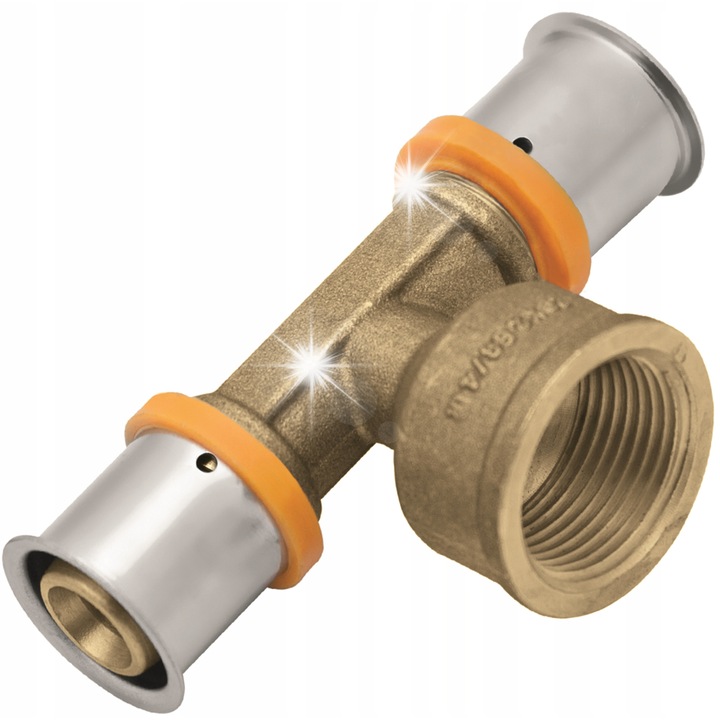 Fitinguri KAN-therm, trojnic zaprasowany, 16x1/2x16, pentru instalatii de apa si incalzire
