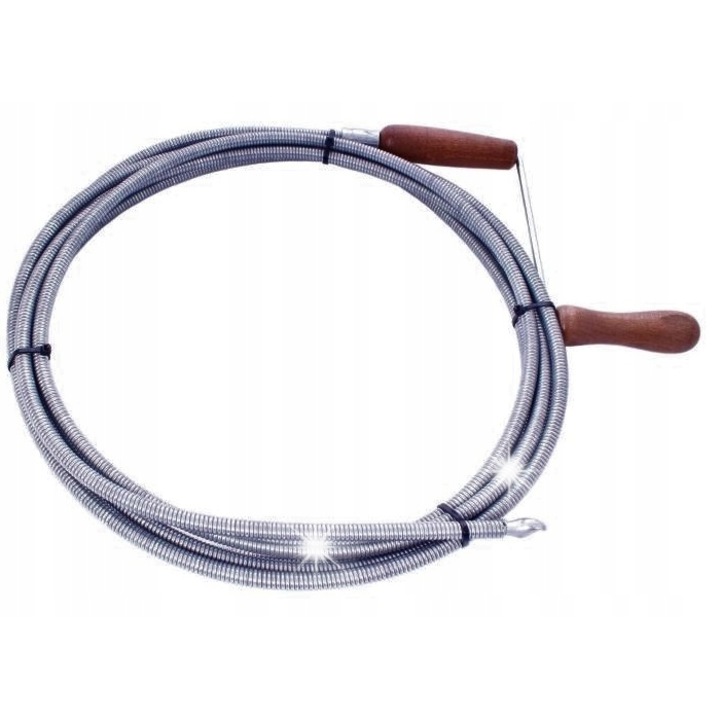 Spira de curatare pentru canalizare, Najder, 5m, 11mm, cu maner din lemn