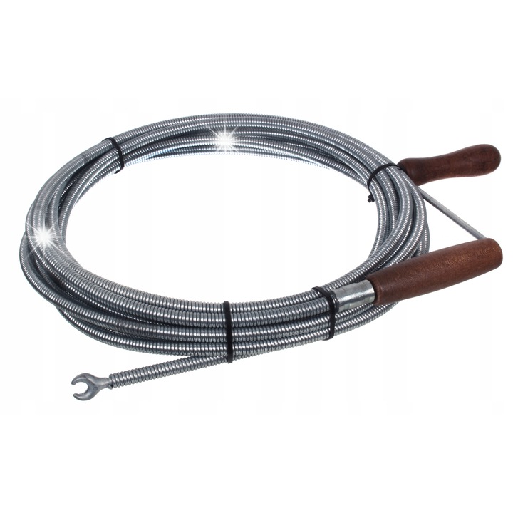 Spirala de curatare pentru canalizare, Najder, 3m, 11mm diametru, din fir de otel zincat