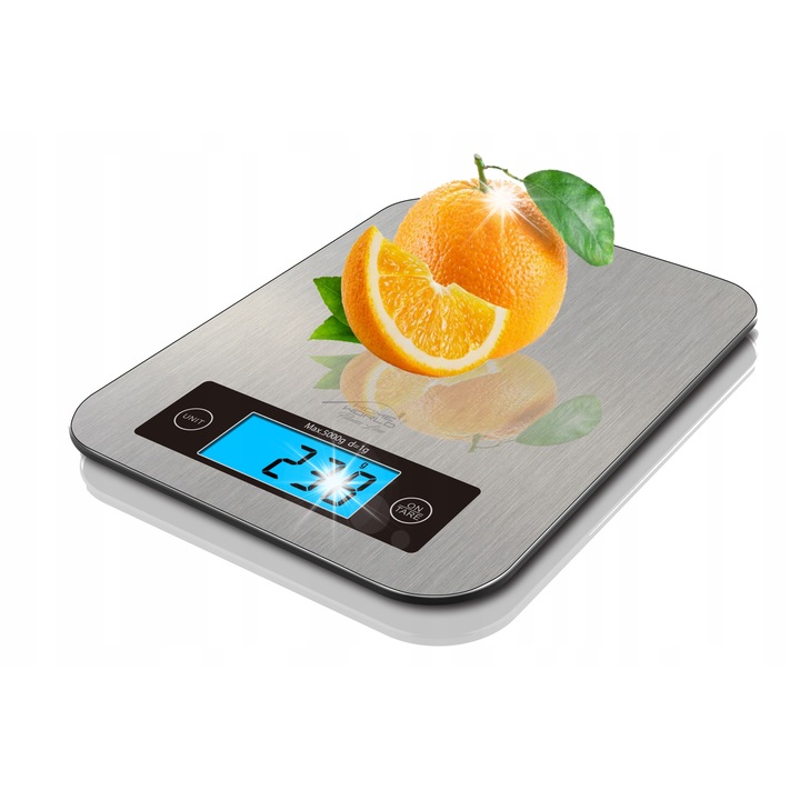 TECH-MED konyhai mérleg, HW-FIT022 modell, Bluetooth, 5kg kapacitás, méretek 16x21x2cm
