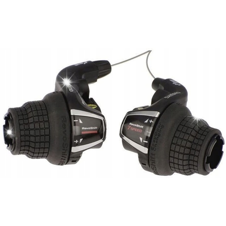 Shimano SL-RS35 3x7 váltókar, komplett szett bowdenekkel, fekete színű