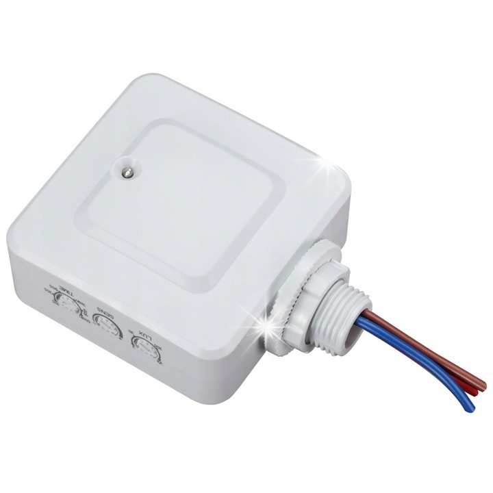 Сензор за движение Maclean MCE137, 1200W, 4-10м, IP20, за LED, бял