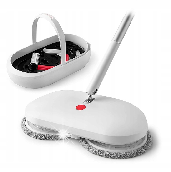 Mop electric rotativ Ineox CSP-1, alb, 2 moduri de curatare, 43x21x122cm, set complet