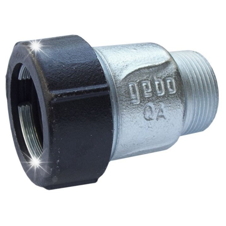 Gebo фитинги, компресионна връзка 5/4", DN32, за стоманени и PE тръби, налягане 10 bar, температура 80°C
