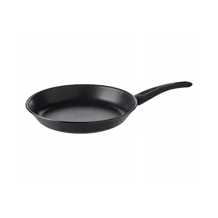 IKEA HEMLAGAD serpenyő, 28 cm, fekete, alumínium, tapadásmentes bevonat