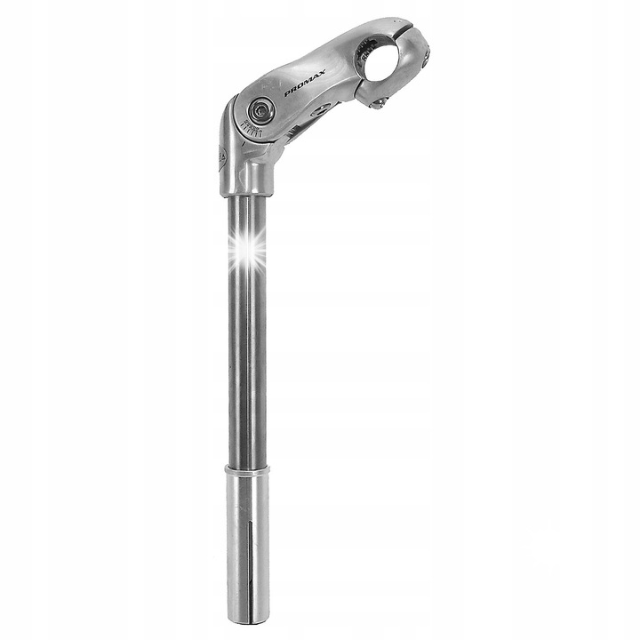 Promax kormányszár 30cm, 22,2/25,4mm, ezüst, állítható