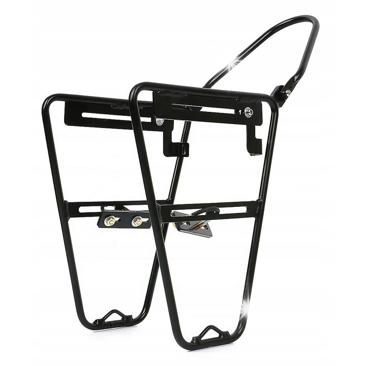 Portbagaj bicicleta, negru, 27,5x30cm, din otel, pentru saci, montare lampa