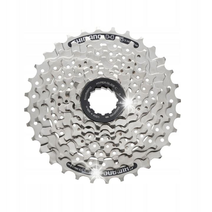 Kaseta Shimano HG41 8-randuri 11-30T, argintie