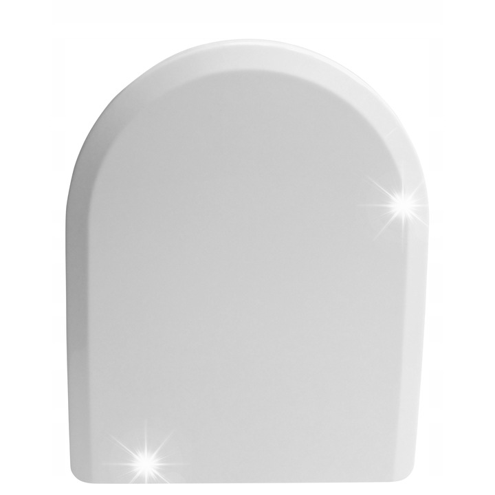 Deska WC Estiva, model U, wolnoopadajaca, antibacteriana, 35,5x43cm