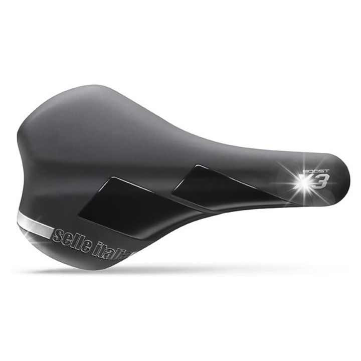 Седалка Selle Italia X3 Boost, черна, 285g, за шосе, вентилационни канали