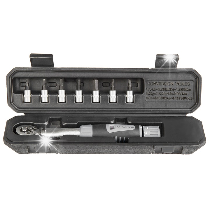 M-Wave TW2/24 szerszámkészlet, 7 darabos, 2-24 Nm, szürke