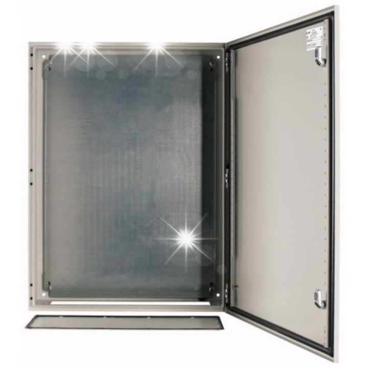 Fém szekrény, CS-86/300, 800x600x300mm, szürke, szerelőlappal