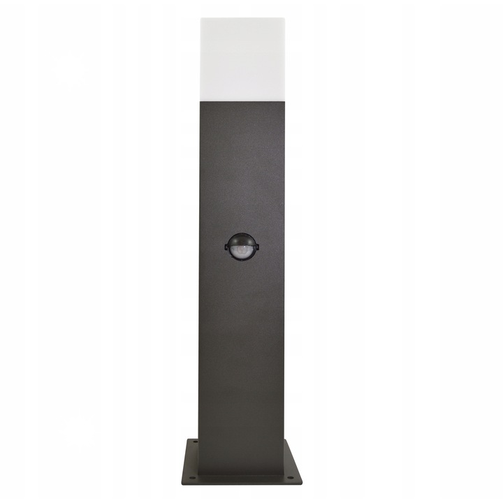 Felinare si stalpi Polux NEW YORK cu senzor, 44cm, IP44, aluminiu, gri
