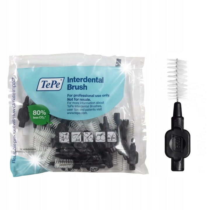TePe interdentális kefék 1,5 mm, 25 darabos készlet, fekete