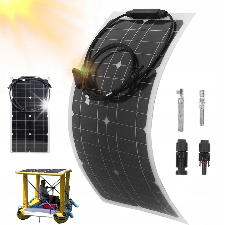 Соларен панел 100W, Bedee, монокристален, 54x28x3см, комплект с 1 панел