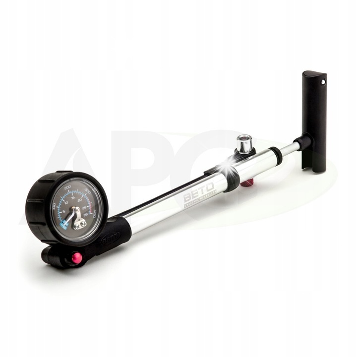 Beto SP-002AG lengéscsillapító pumpa, 28bar, nyomásmérő, 25cm, fekete/ezüst