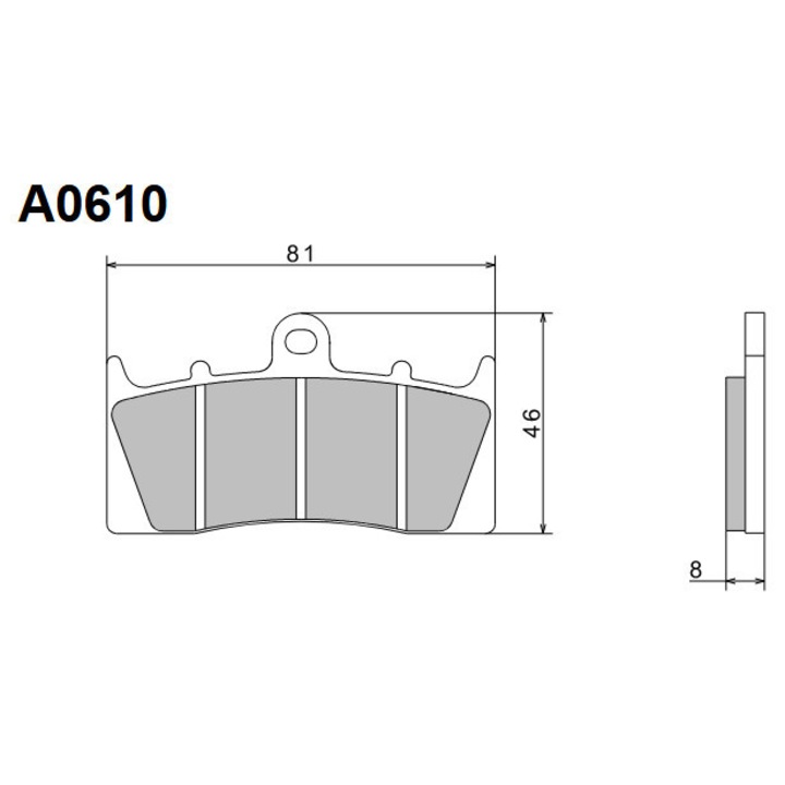 Nissin KH613 félfémes fékbetétek, ECE R90, Japánban gyártva, szett