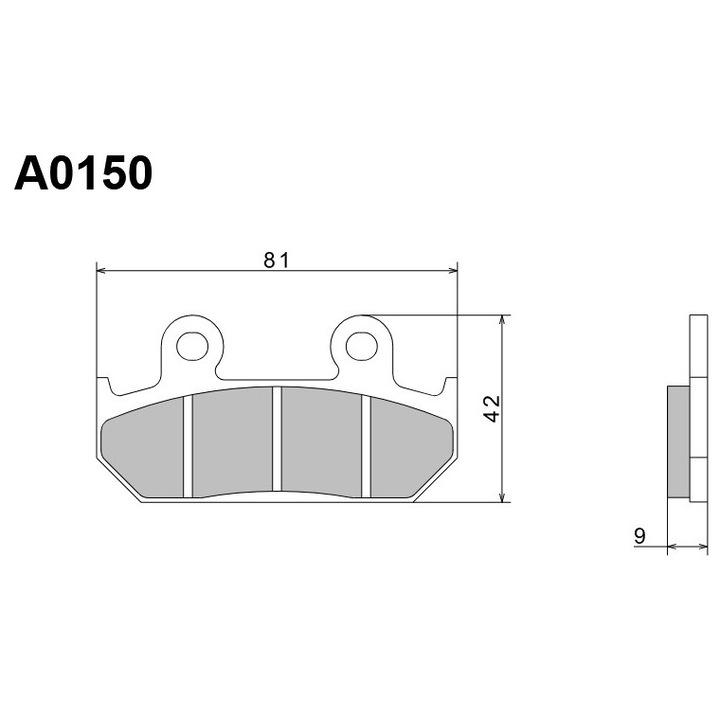 Nissin KH121 félfémes fékbetétek, ECE R90, 2P-216NS, Japánban gyártva