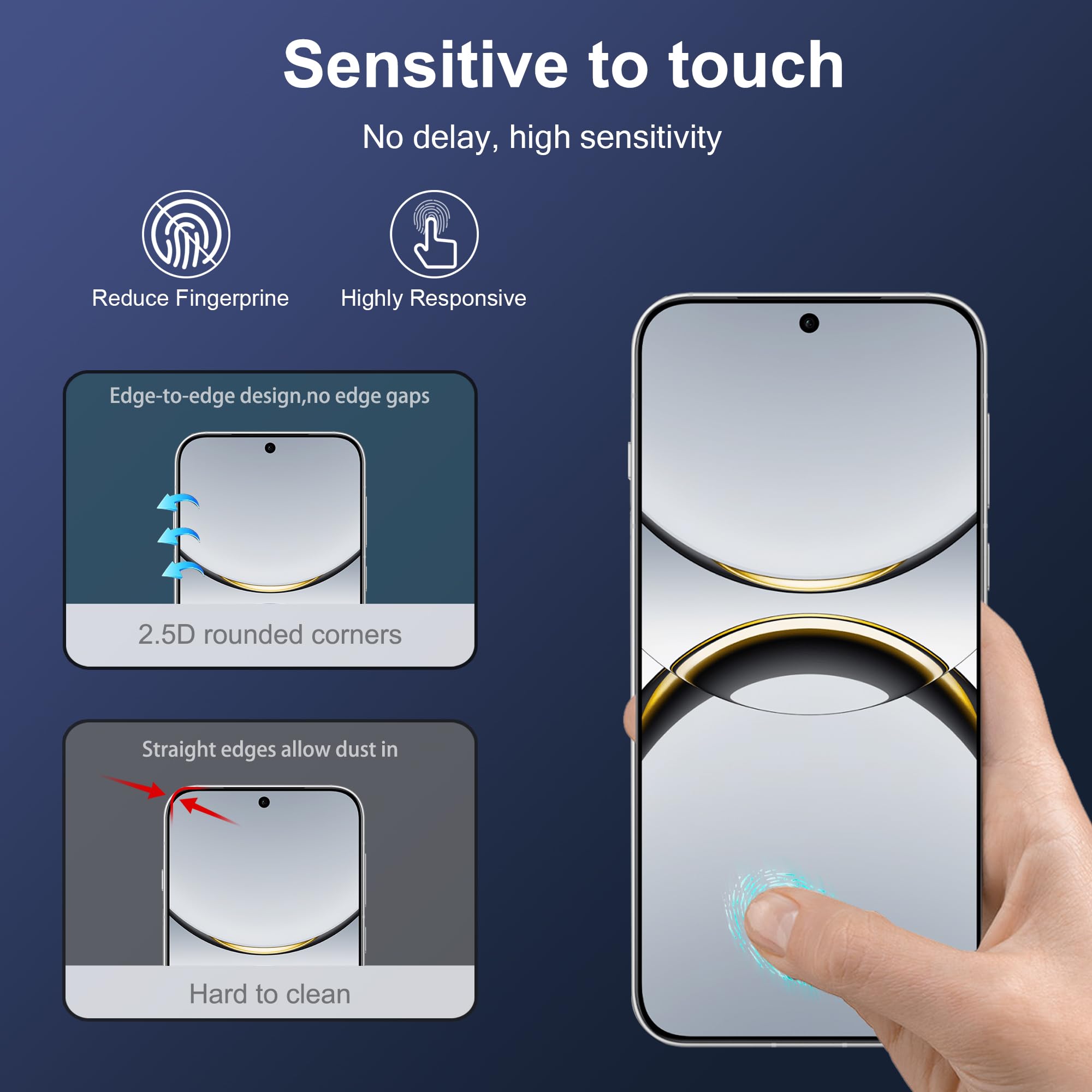 Folie Protectie zZjoOoj OPPO Find X8 Sticla 2 Buc