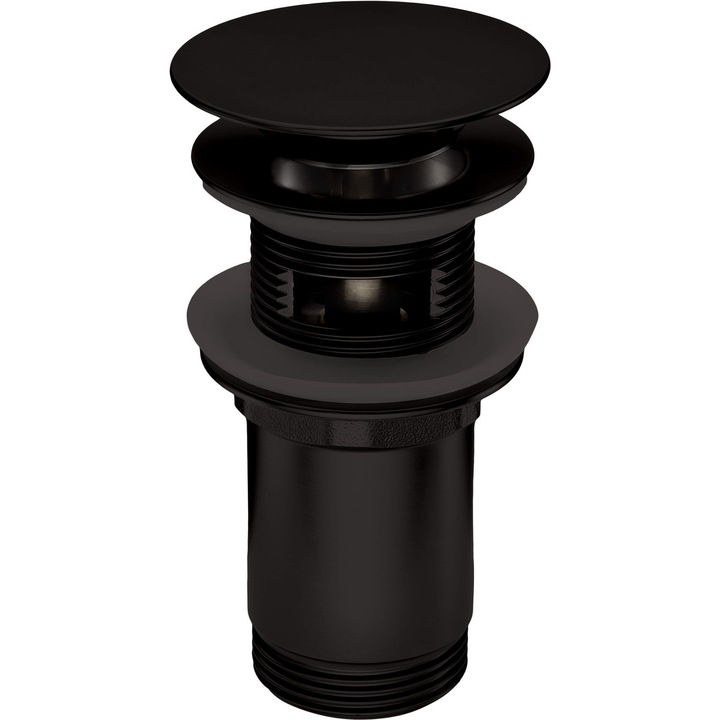 Dop universal pentru chiuveta si bidet, Deante, model Nero NHC N10U, rezistent la zgarieturi, click-clack