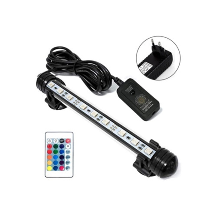 Lumina acvariu submersibila L cu temporizator automat, alb, set benzi