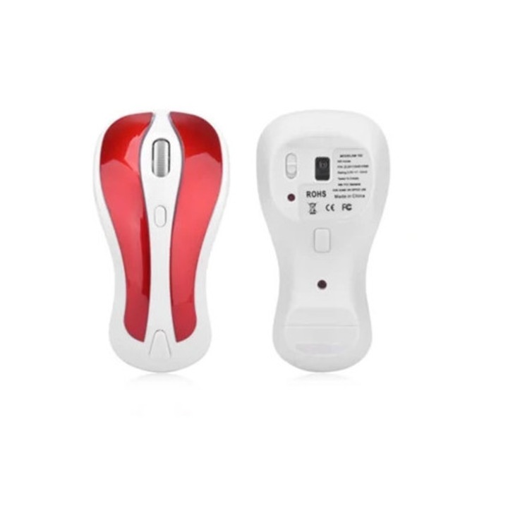 Mouse Air Fly 2.4G, 2 in 1, 1600 DPI, rosu si alb