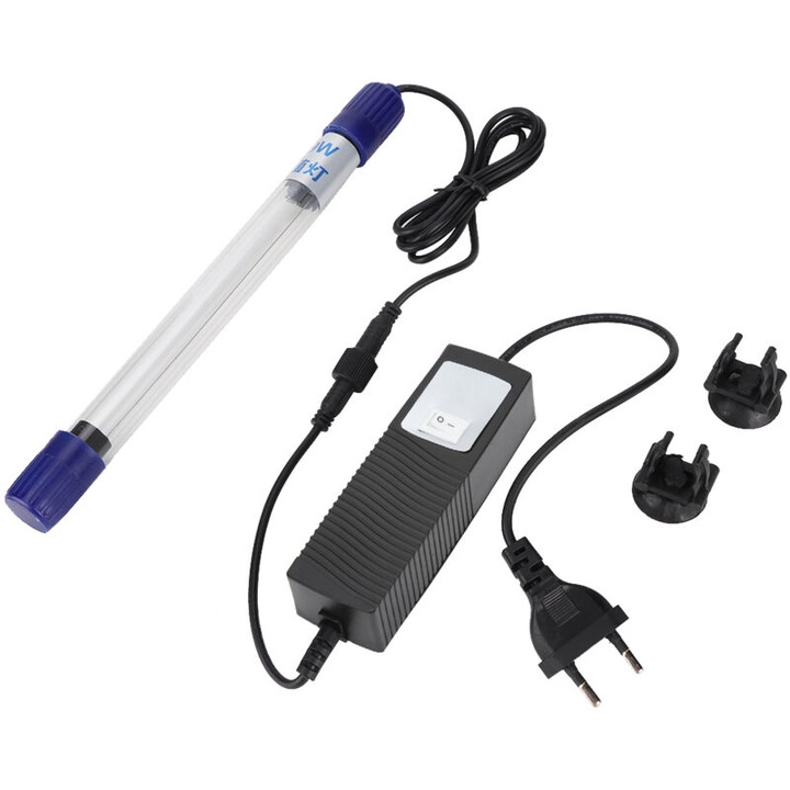 Стерилизатор за аквариуми, 5W/9W/11W/13W, премахване на подводни водорасли, 220V, с вендузи