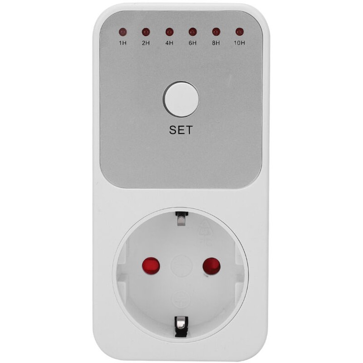 Priza cu temporizator, 1 set, 16A, 10,5x5,2x3cm, ABS