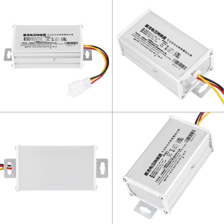 Convertor DC 36V-72V la 12V 10A 120W pentru trotinete electrice, compact, eficient