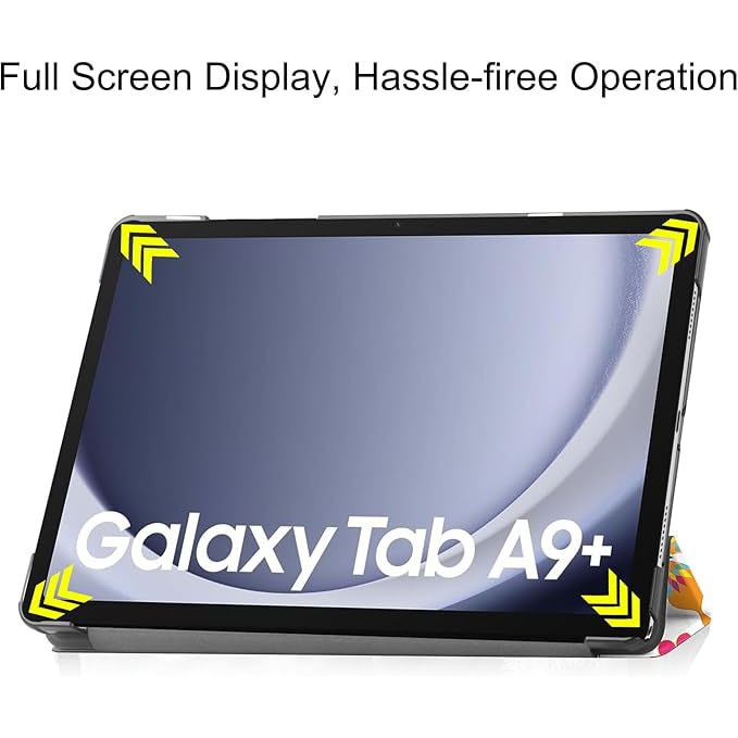 Husa pentru Samsung Galaxy Tab A11+ Plus 2025 / A9+ Plus 2023 11 inch, cu somn/trezire automata, design pliabil in trei pozitii, capac magnetic flip, din piele ecologica PU si carcasa PC, fluture