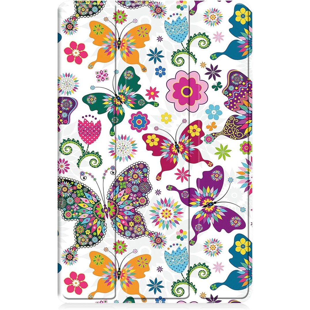 Husa pentru Samsung Galaxy Tab A11+ Plus 2025 / A9+ Plus 2023 11 inch, cu somn/trezire automata, design pliabil in trei pozitii, capac magnetic flip, din piele ecologica PU si carcasa PC, fluture