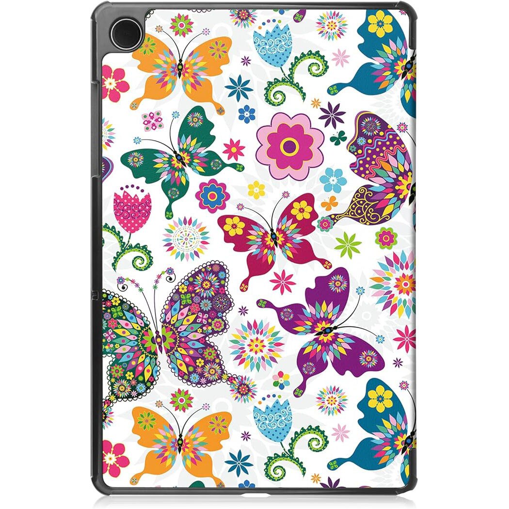 Husa pentru Samsung Galaxy Tab A11+ Plus 2025 / A9+ Plus 2023 11 inch, cu somn/trezire automata, design pliabil in trei pozitii, capac magnetic flip, din piele ecologica PU si carcasa PC, fluture