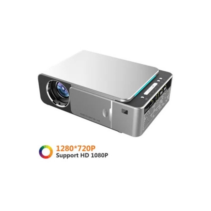 Портативен видеопроектор T6, 3500 лумена, 4K, HDMI, USB