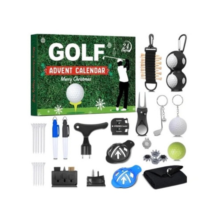 Adventi naptár 24 nappal, golf labda szett
