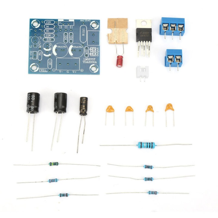 20W-os egycsatornás HiFi erősítő DIY készlet, katonai minőségű nyomtatott áramköri lap, kompakt