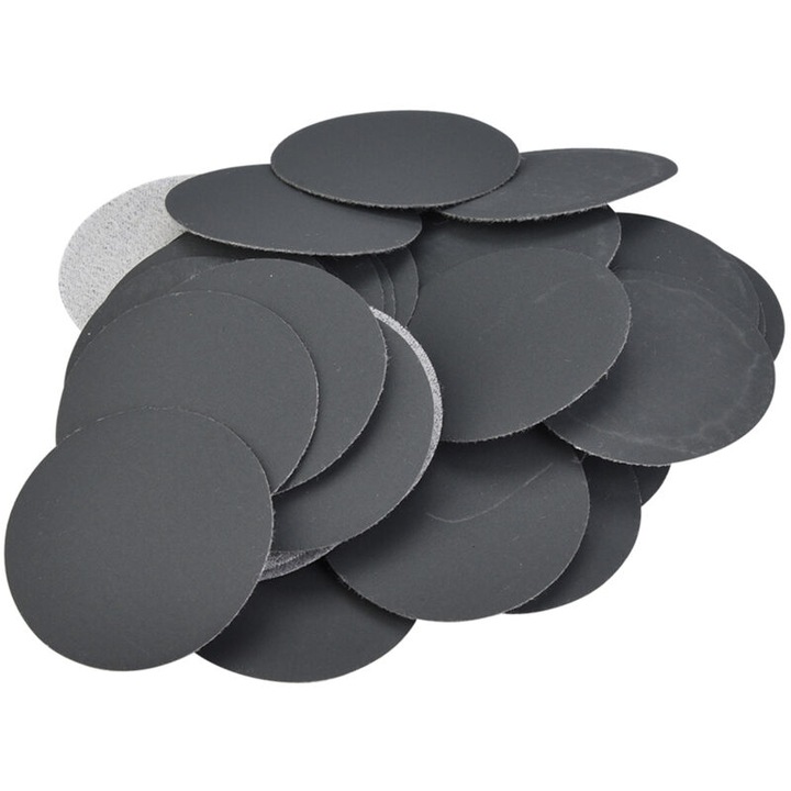 Discuri abrazive 50mm set 50 buc, granulatie 1500, rotunde, albastre