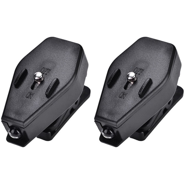 Szemüvegre csíptethető lámpa, mini LED, 360 fokban forgatható, fekete, 1 pár szett
