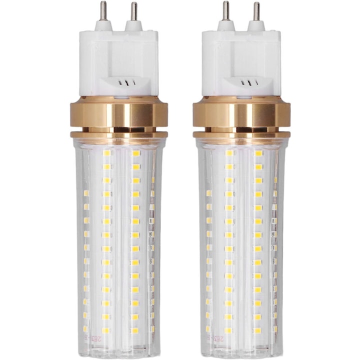 G12 LED izzók, 20W, 2000LM, 360°, 2 darabos készlet, ABS + alumíniumötvözet + PC