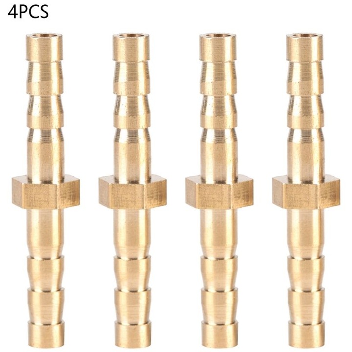 4 db sárgaréz szűkítő csatlakozó csövekhez, 4x4mm