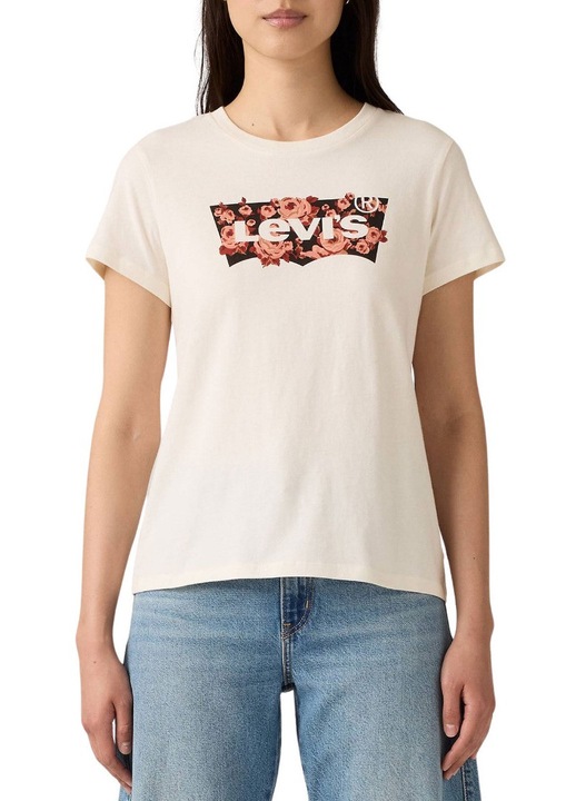 Női póló, Levi's, fehér, 100% pamut, rövid ujjú, kényelmes szabás