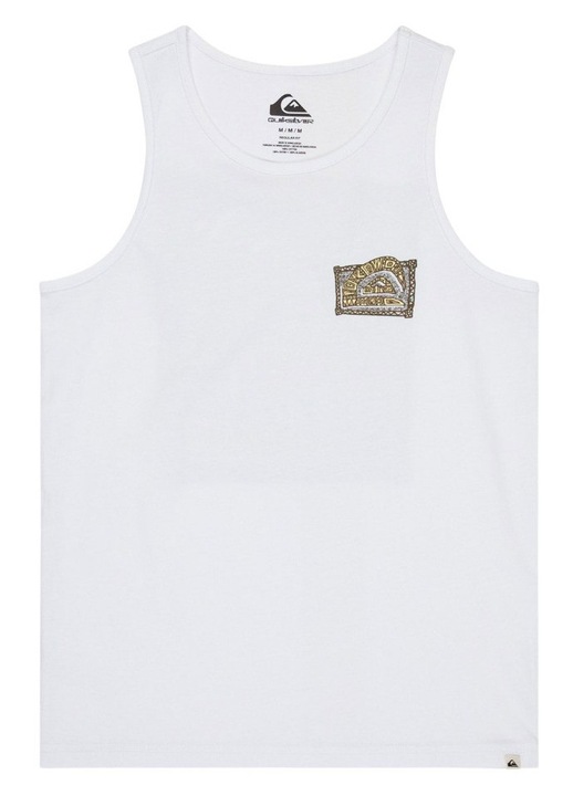 Quiksilver Heritage gyerek atléta, fehér, pamut, regular fit szabás, szörf mintával