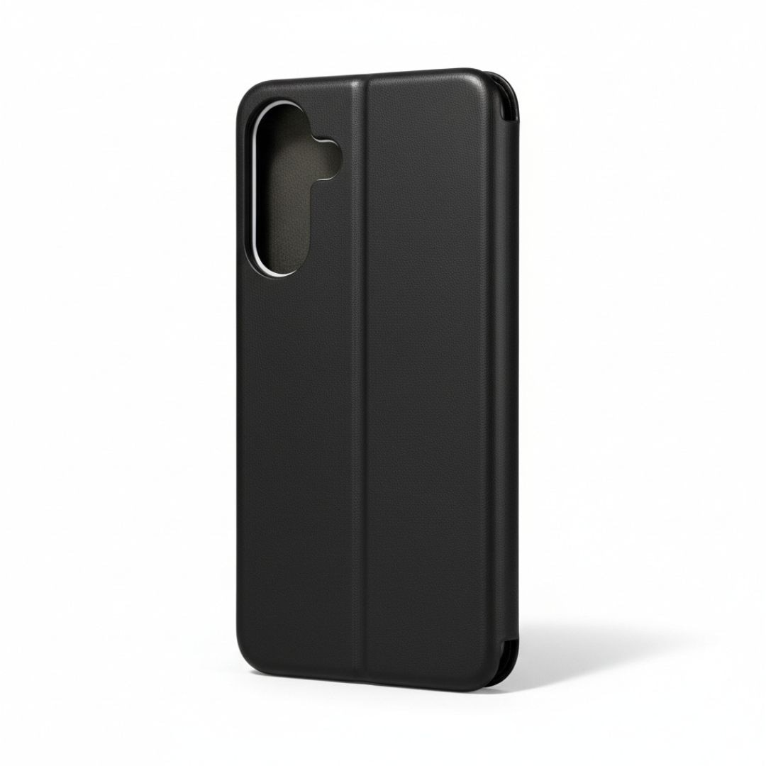 Husa tip carte pentru Samsung Galaxy A57 5G cu inchidere magnetica, Rezistenta la socuri, Functie de suport, Protectie completa (fata+spate) - Negru