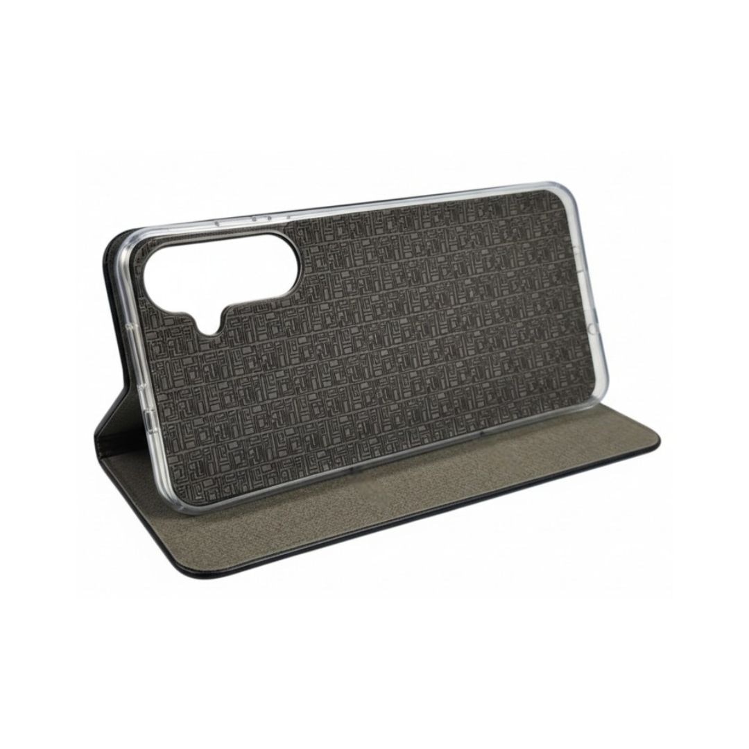 Husa tip carte pentru Samsung Galaxy A57 5G cu inchidere magnetica, Rezistenta la socuri, Functie de suport, Protectie completa (fata+spate) - Negru